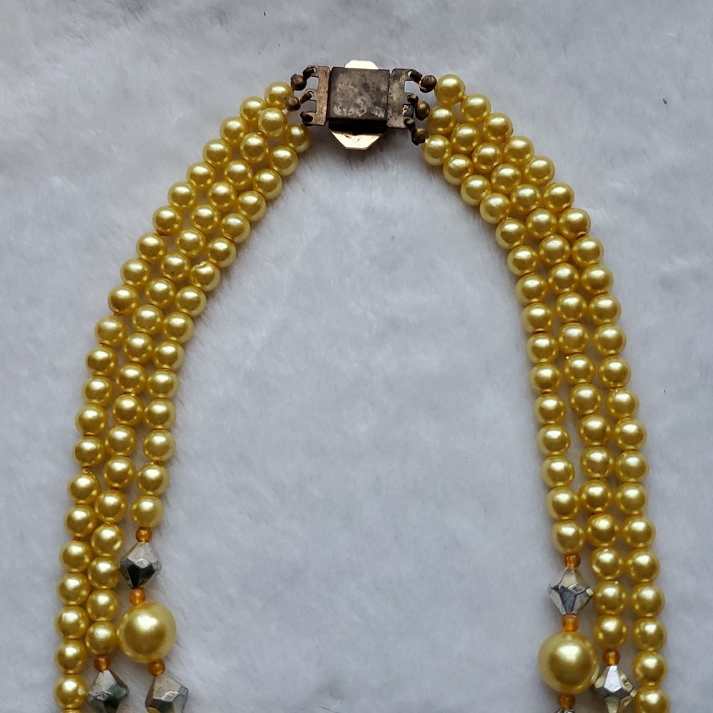 Vintage MCM Multi-Strand Chunky Statement Beaded Necklace - Picture 8 of 12